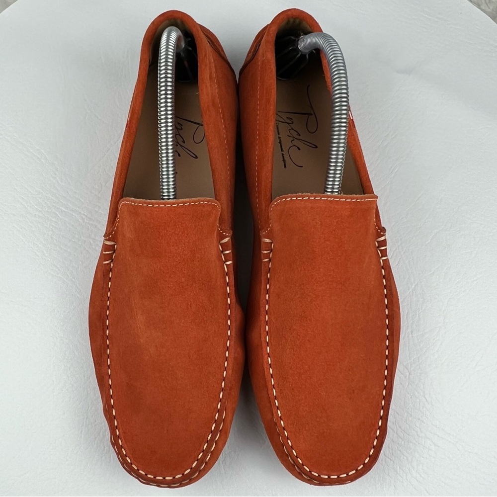 520Ueg Tyche Men's Orange Suede Loafers 44